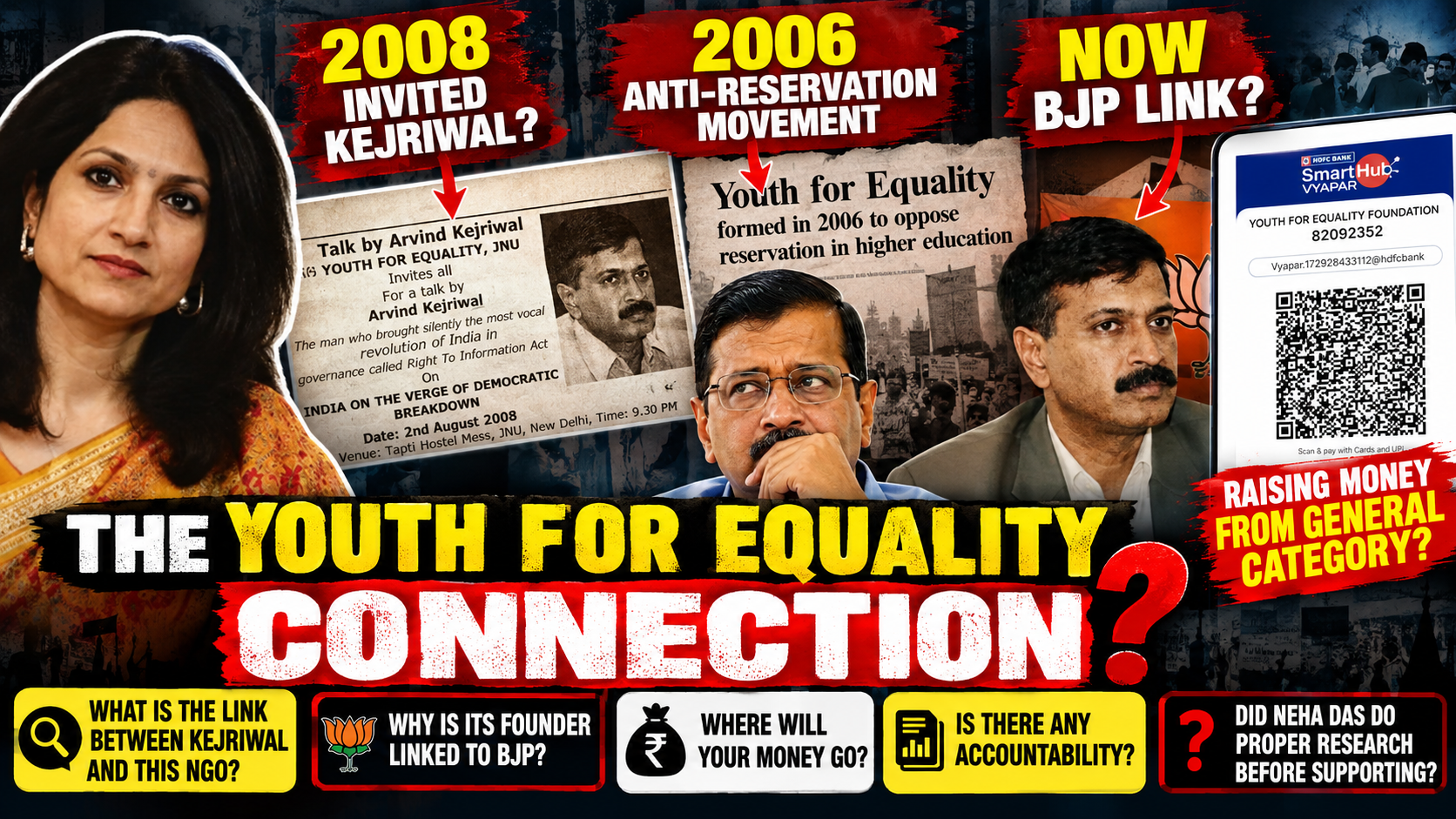 “Youth for Equality, Political Associations and Fundraising: Questions Neha Das Should Answer